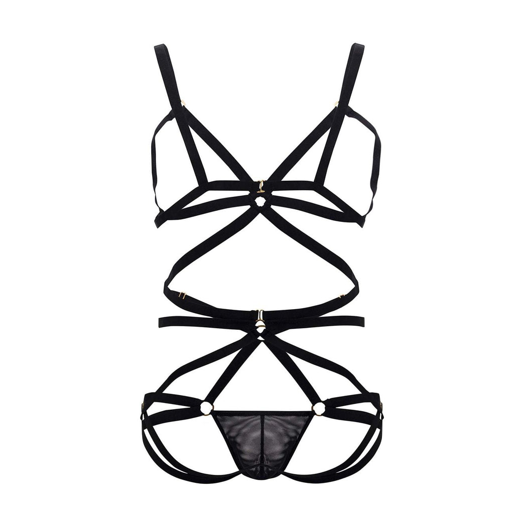 CandyMan Harness Two Piece Set - Black