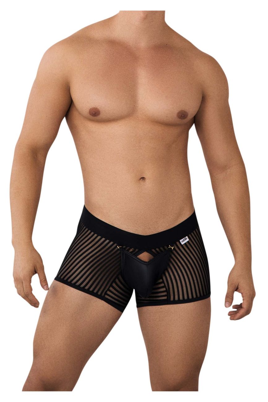 CandyMan Opaque Pouch Mesh Trunks - Black