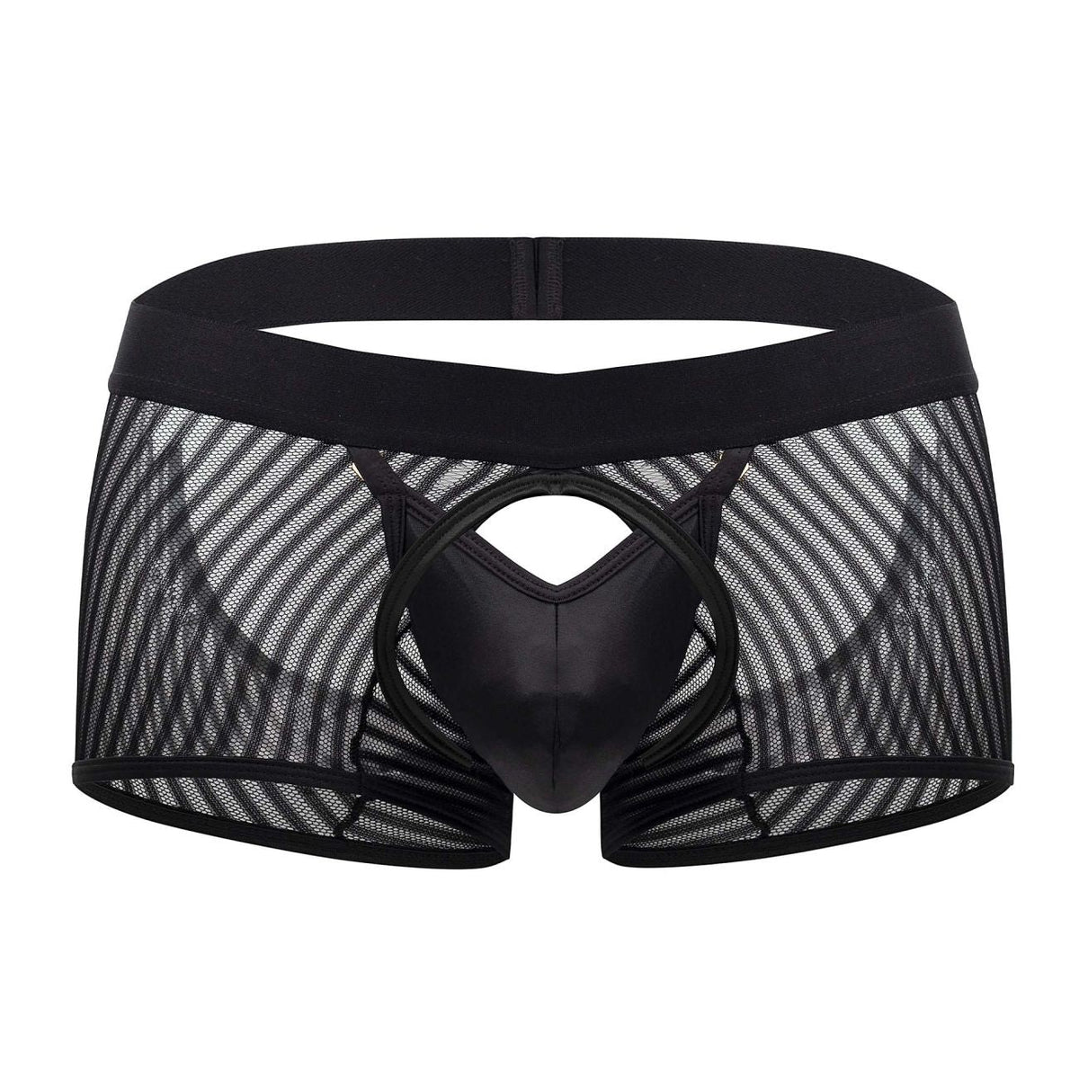 CandyMan Opaque Pouch Mesh Trunks - Black