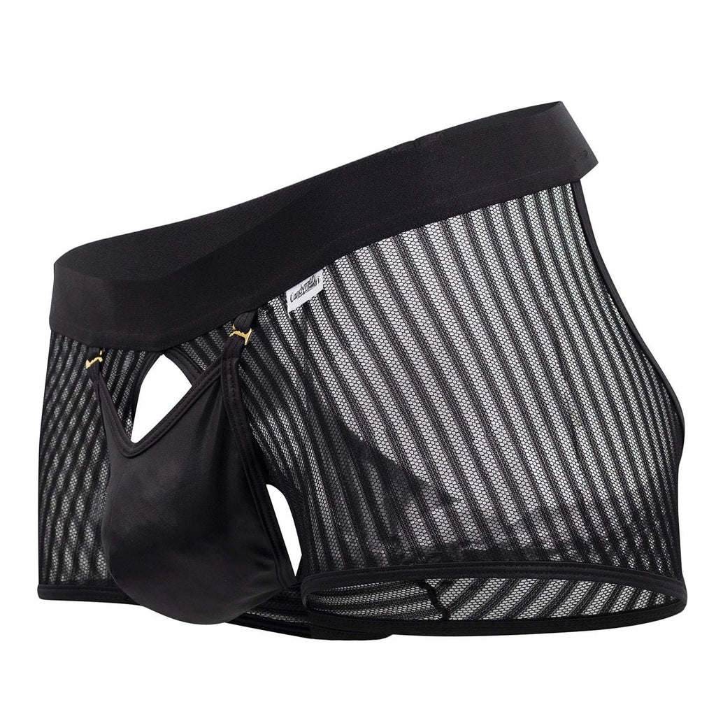 CandyMan Opaque Pouch Mesh Trunks - Black