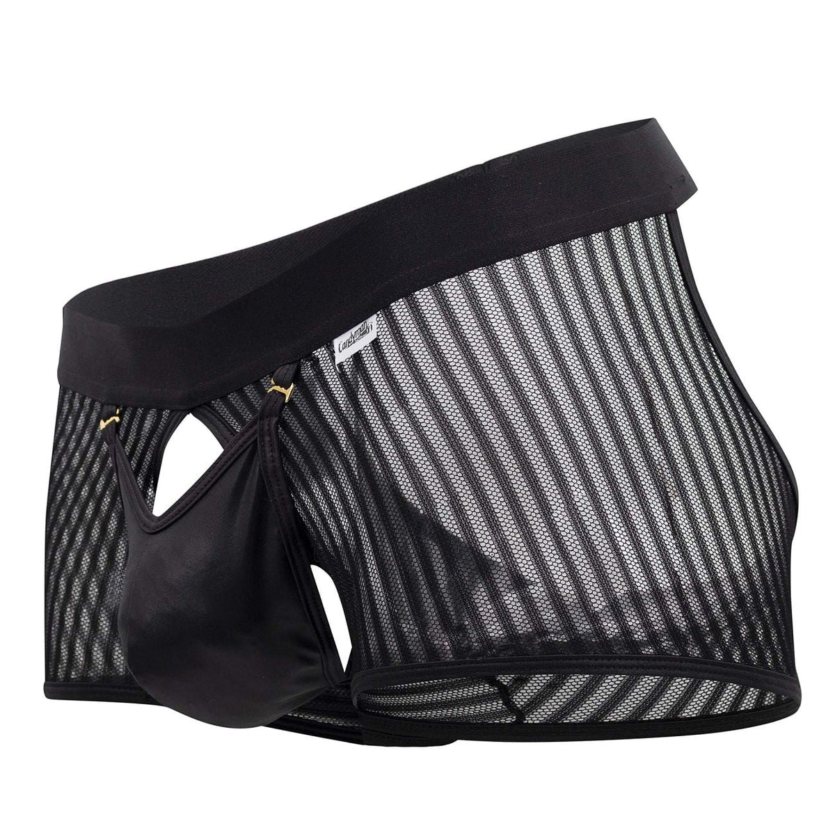 CandyMan Opaque Pouch Mesh Trunks - Black