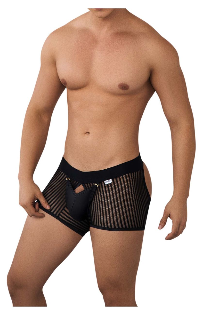CandyMan Opaque Pouch Mesh Trunks - Black