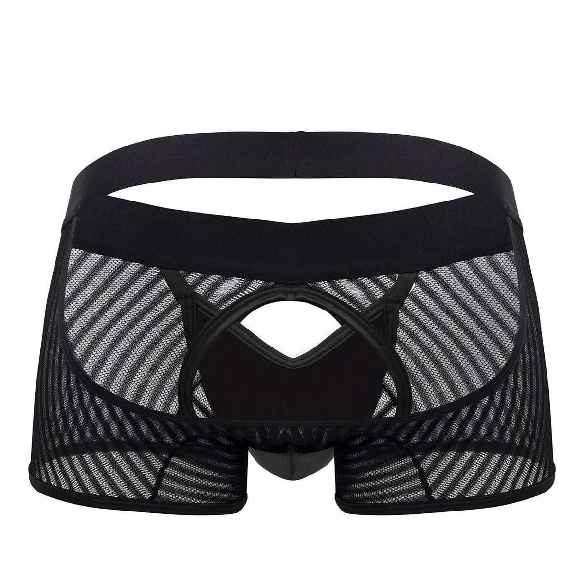 CandyMan Opaque Pouch Mesh Trunks - Black