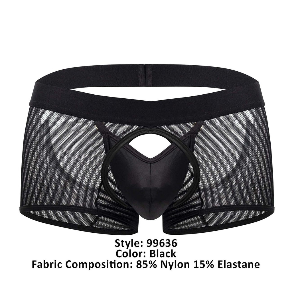 CandyMan Opaque Pouch Mesh Trunks - Black