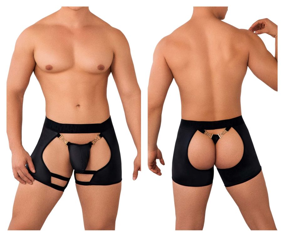CandyMan Chaps Thongs - Black