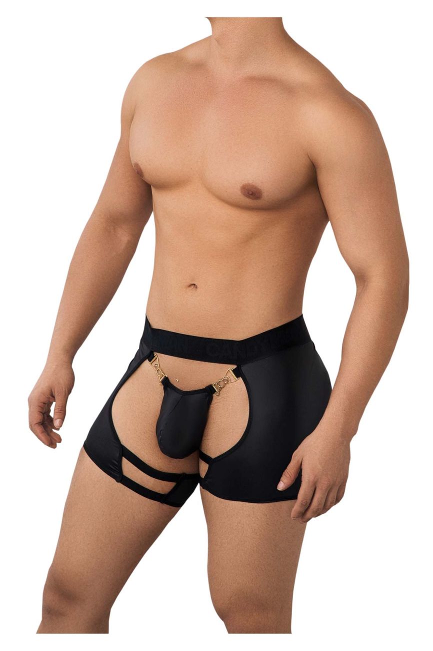 CandyMan Chaps Thongs - Black