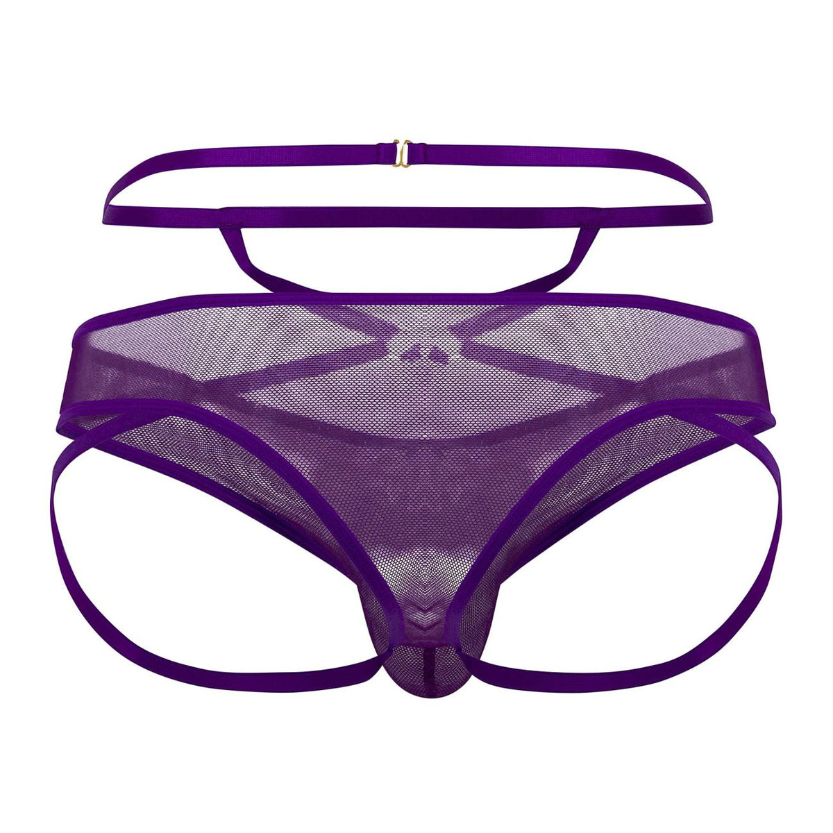CandyMan Mesh Thongs - Purple