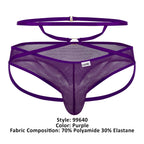 CandyMan Mesh Thongs - Purple