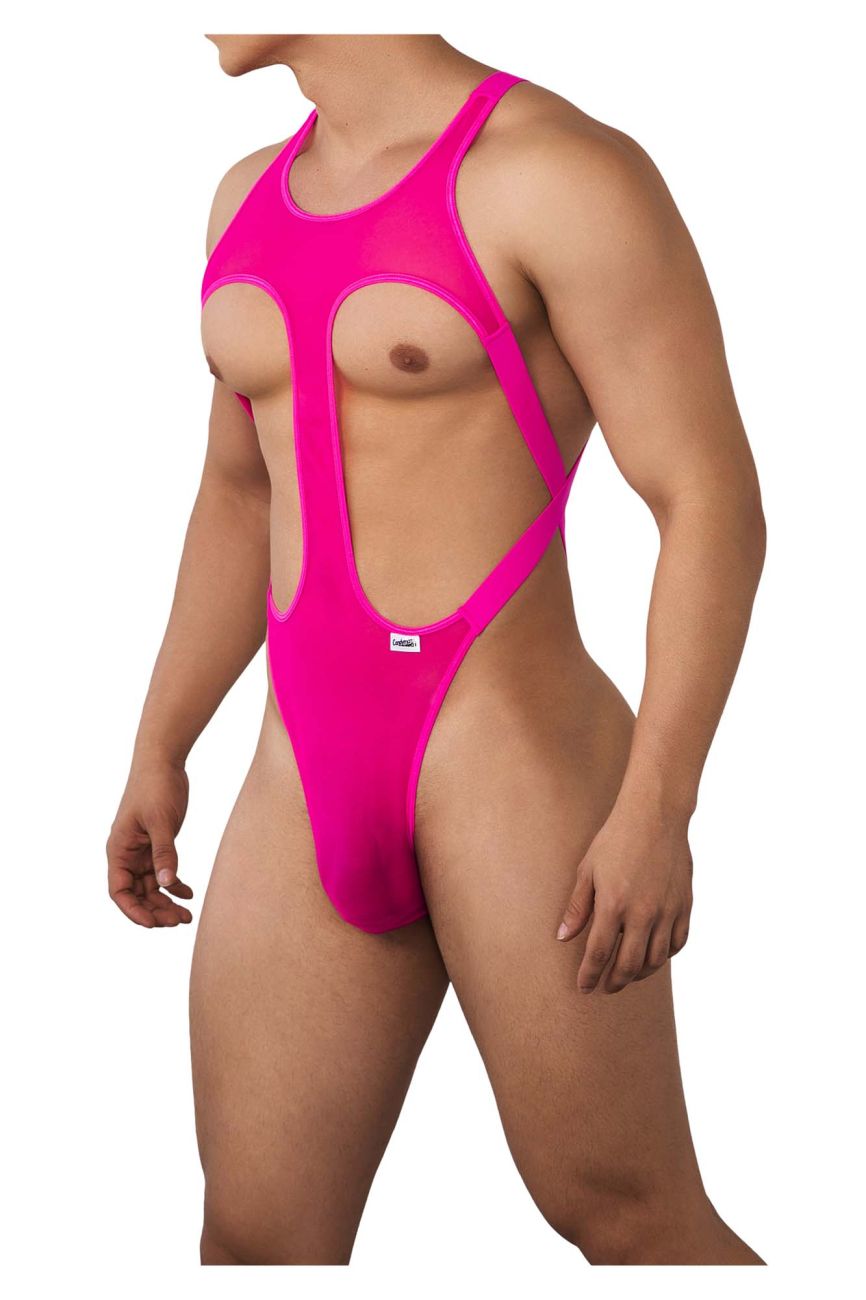 CandyMan Mesh Bodysuit - Hot Pink