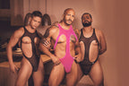 CandyMan Mesh Bodysuit - Hot Pink