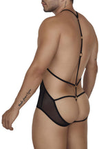 CandyMan Modern Cut Tulle Bodysuit - Black