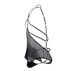 CandyMan Modern Cut Tulle Bodysuit - Black
