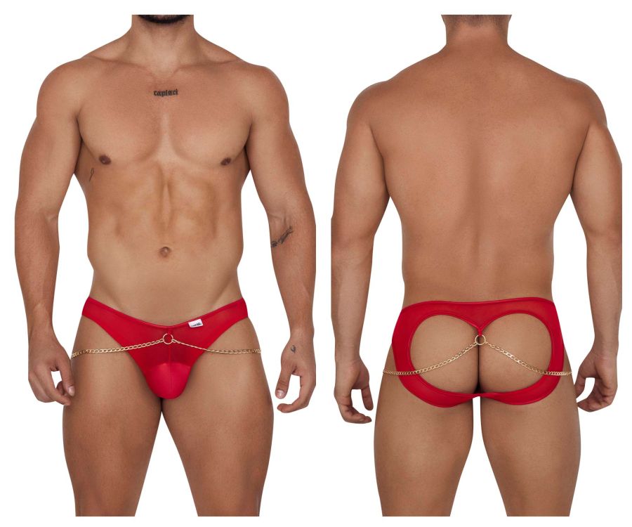 CandyMan Chain Jock Briefs - Red