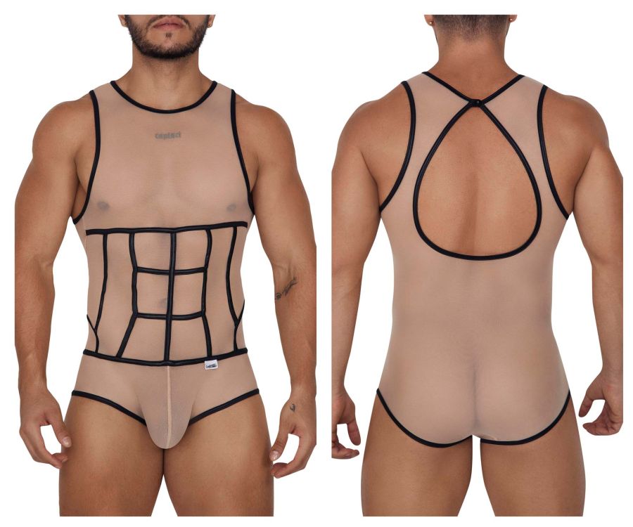 CandyMan Tulle Bodysuit - Beige