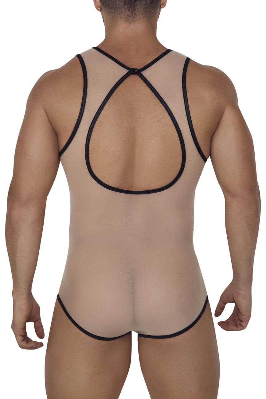 CandyMan Tulle Bodysuit - Beige