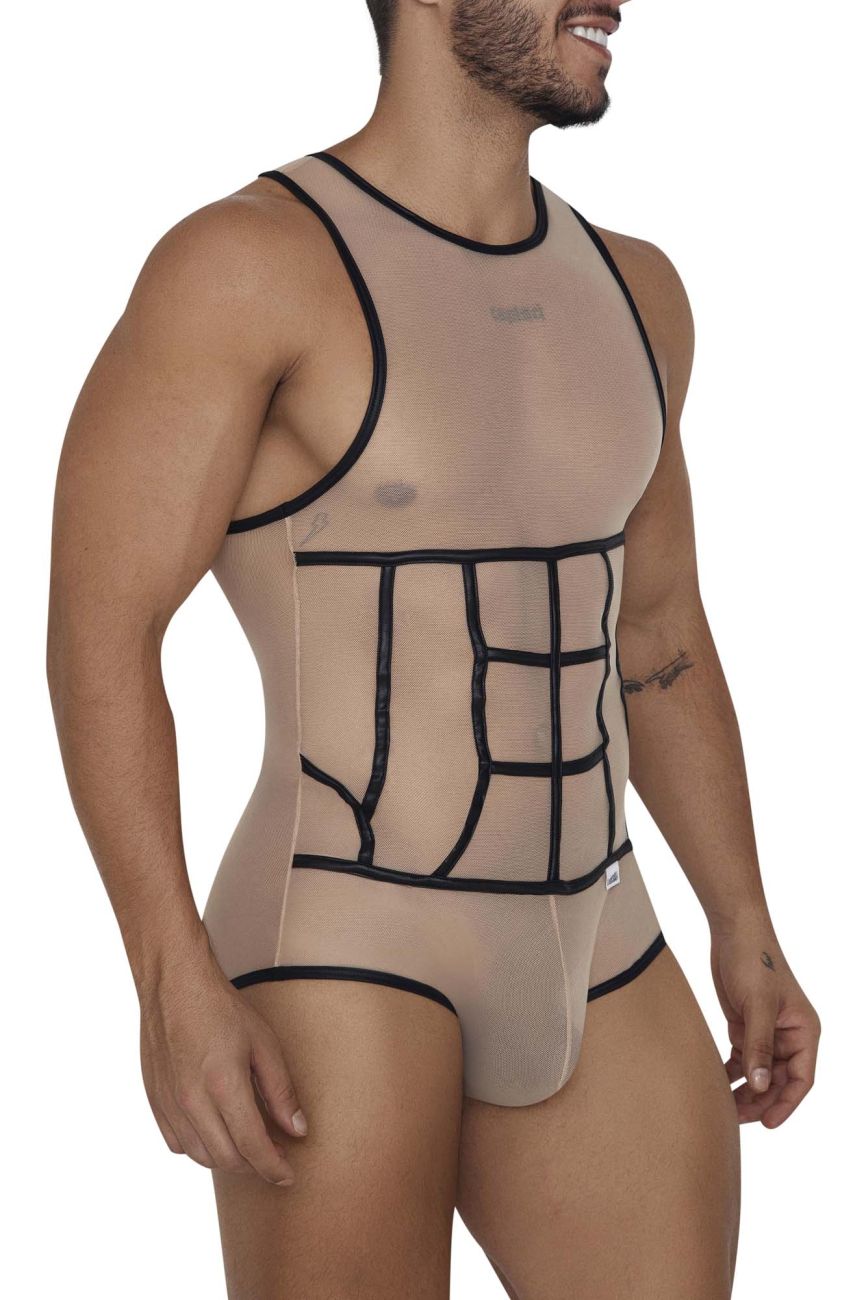 CandyMan Tulle Bodysuit - Beige
