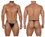 CandyMan Naked Back Lace Thongs - Black