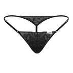 CandyMan Naked Back Lace Thongs - Black