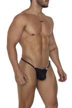CandyMan Naked Back Lace Thongs - Black