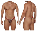 CandyMan Lace Thongs - Red-Print