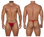 CandyMan Naked Back Lace Thongs - Red