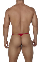 CandyMan Naked Back Lace Thongs - Red