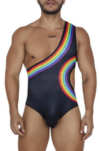 CandyMan Rainbow Bodysuit - Black