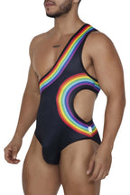 CandyMan Rainbow Bodysuit - Black