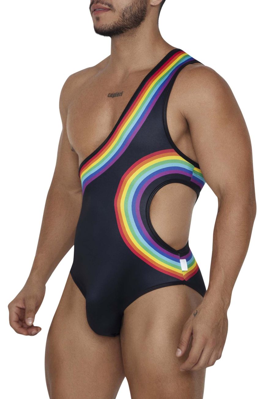 CandyMan Rainbow Bodysuit - Black