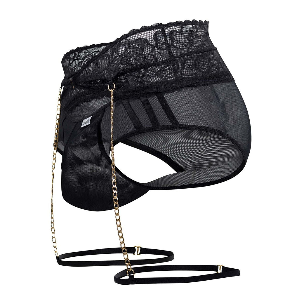 CandyMan Garter Briefs Two Piece Set - Black