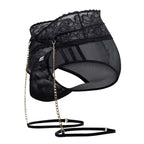 CandyMan Garter Briefs Two Piece Set - Black