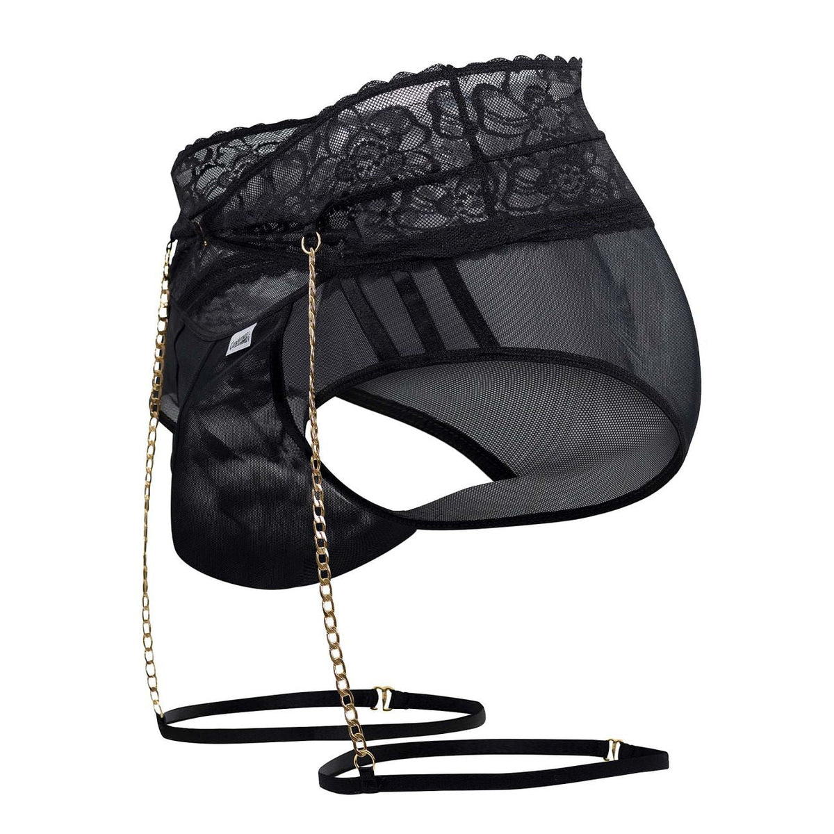CandyMan Garter Briefs Two Piece Set - Black