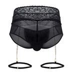 CandyMan Garter Briefs Two Piece Set - Black