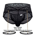 CandyMan Garter Briefs Two Piece Set - Black