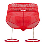 CandyMan Garter Briefs Two Piece Set - Red