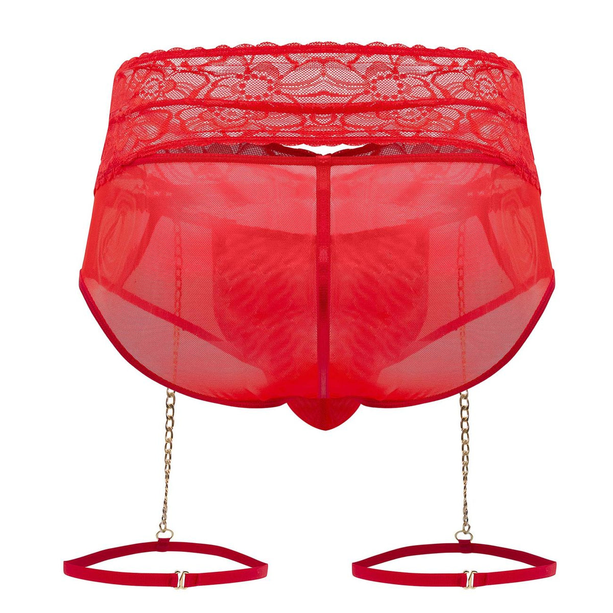 CandyMan Garter Briefs Two Piece Set - Red