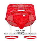CandyMan Garter Briefs Two Piece Set - Red
