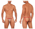 CandyMan Micro Lace Jockstrap - Beige-Red