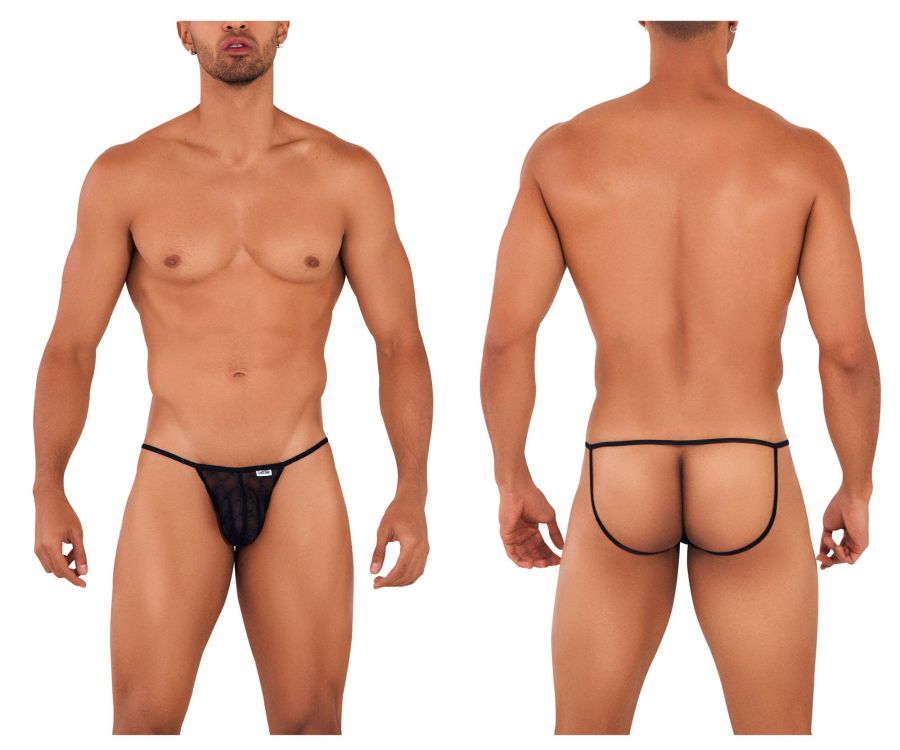 CandyMan Micro Lace Jockstrap - Black