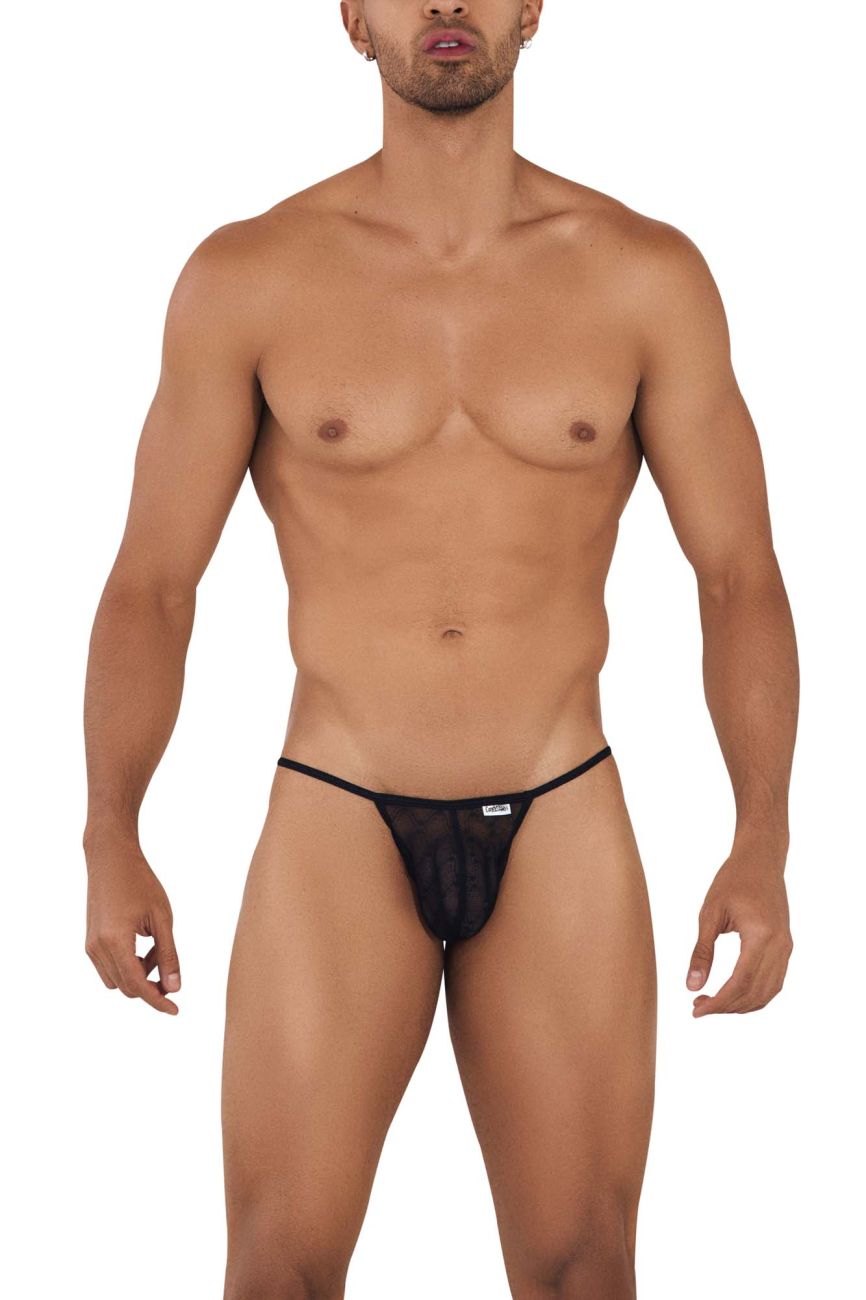 CandyMan Micro Lace Jockstrap - Black