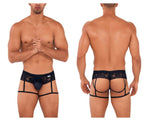 CandyMan Lace Garter Jockstrap - Black