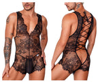 CandyMan Lace Bodysuit - Black
