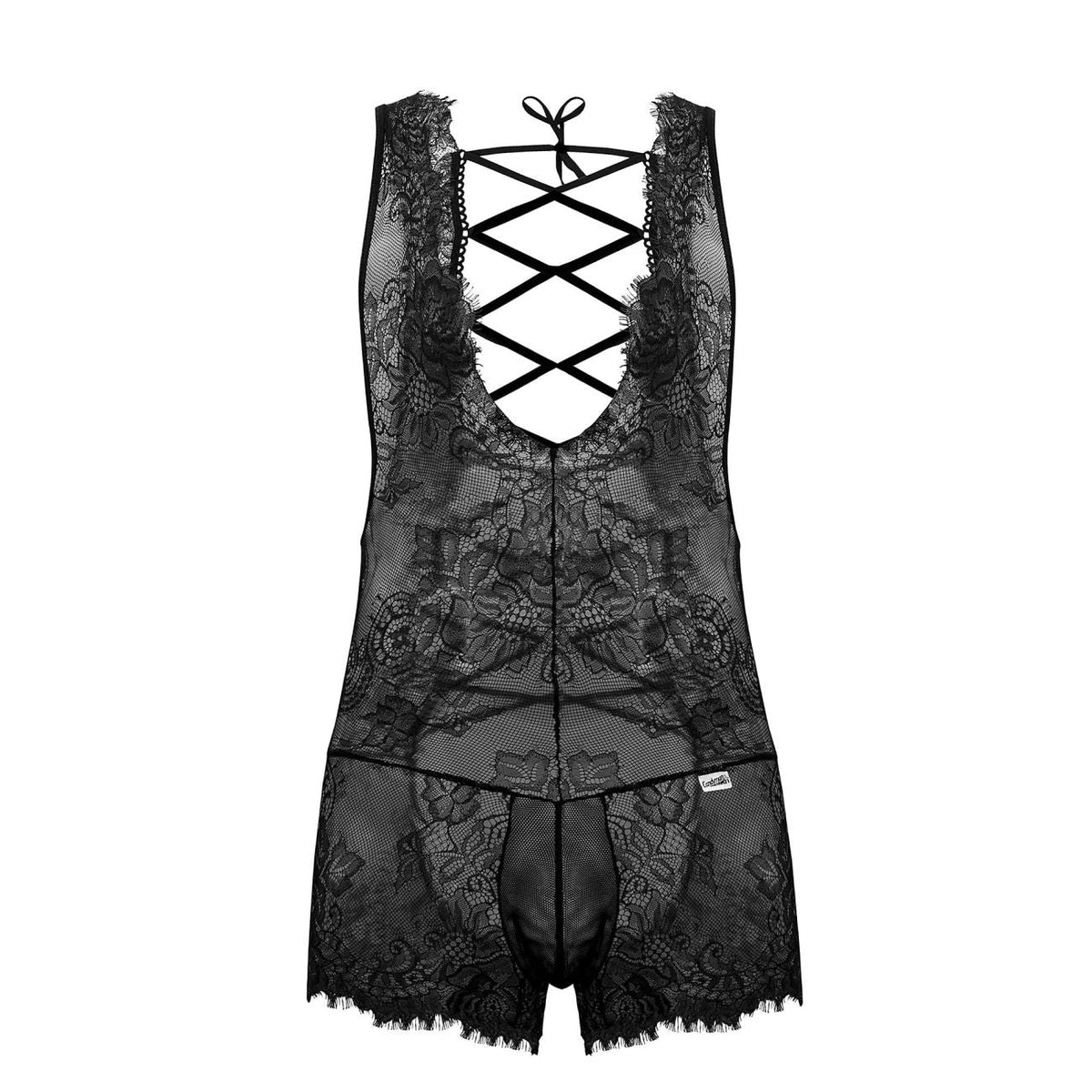 CandyMan Lace Bodysuit - Black