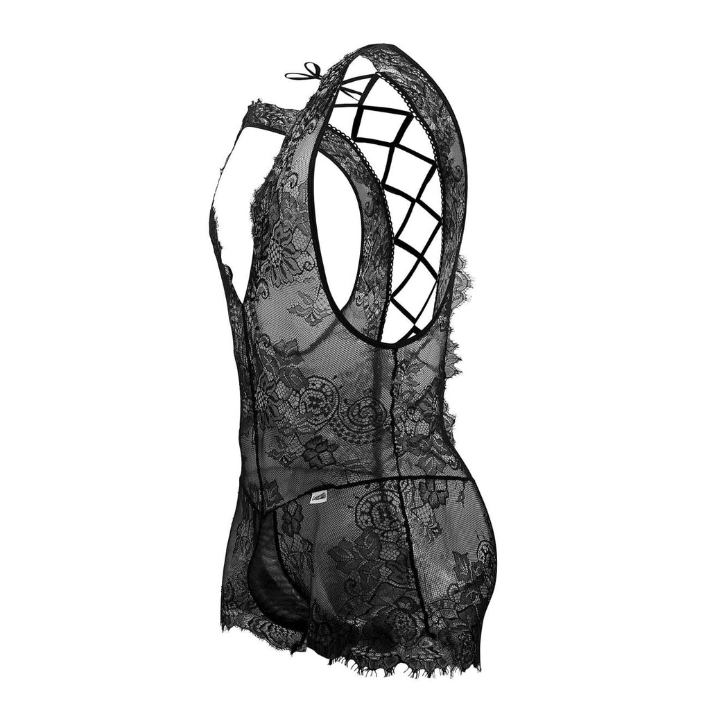 CandyMan Lace Bodysuit - Black