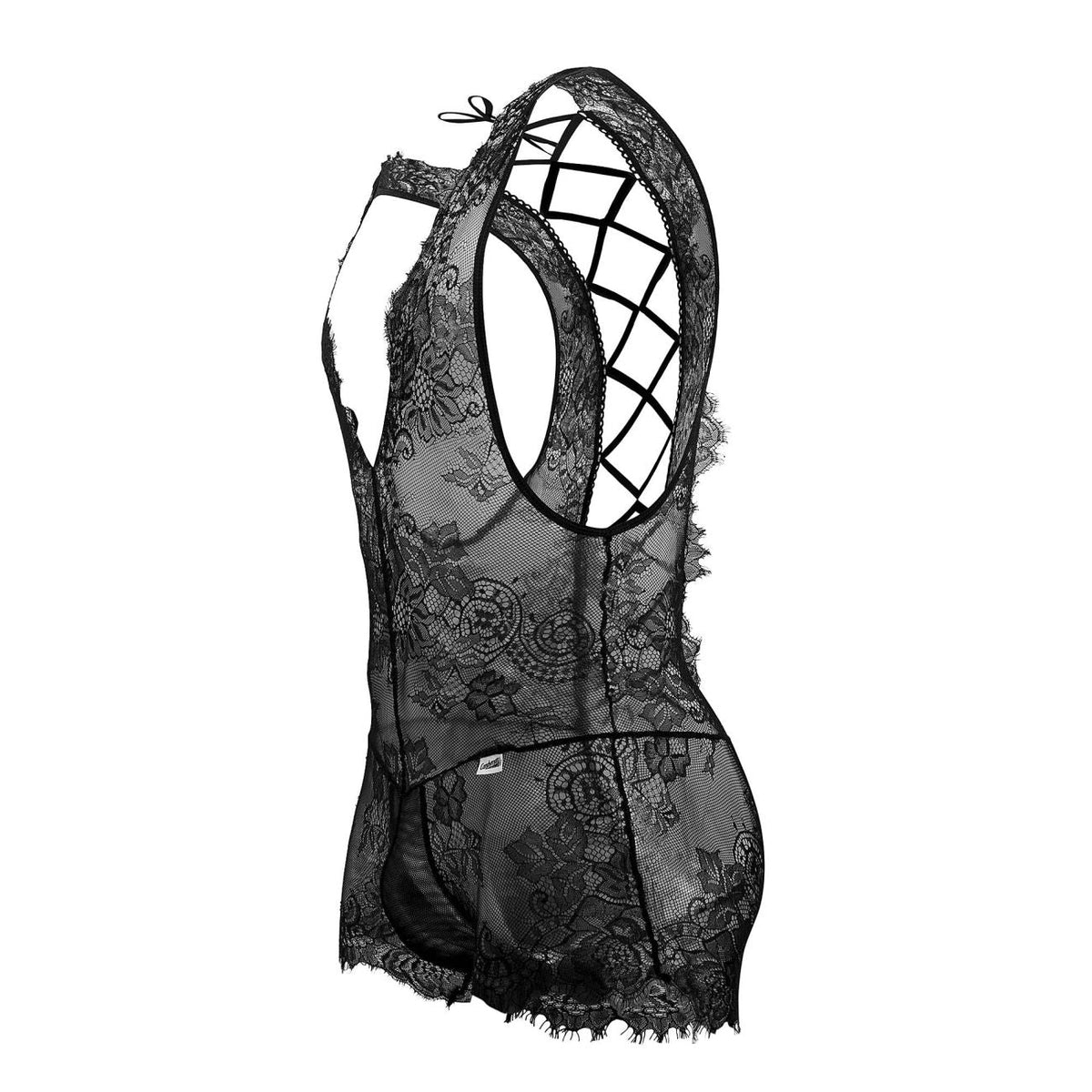 CandyMan Lace Bodysuit - Black