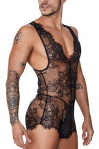 CandyMan Lace Bodysuit - Black
