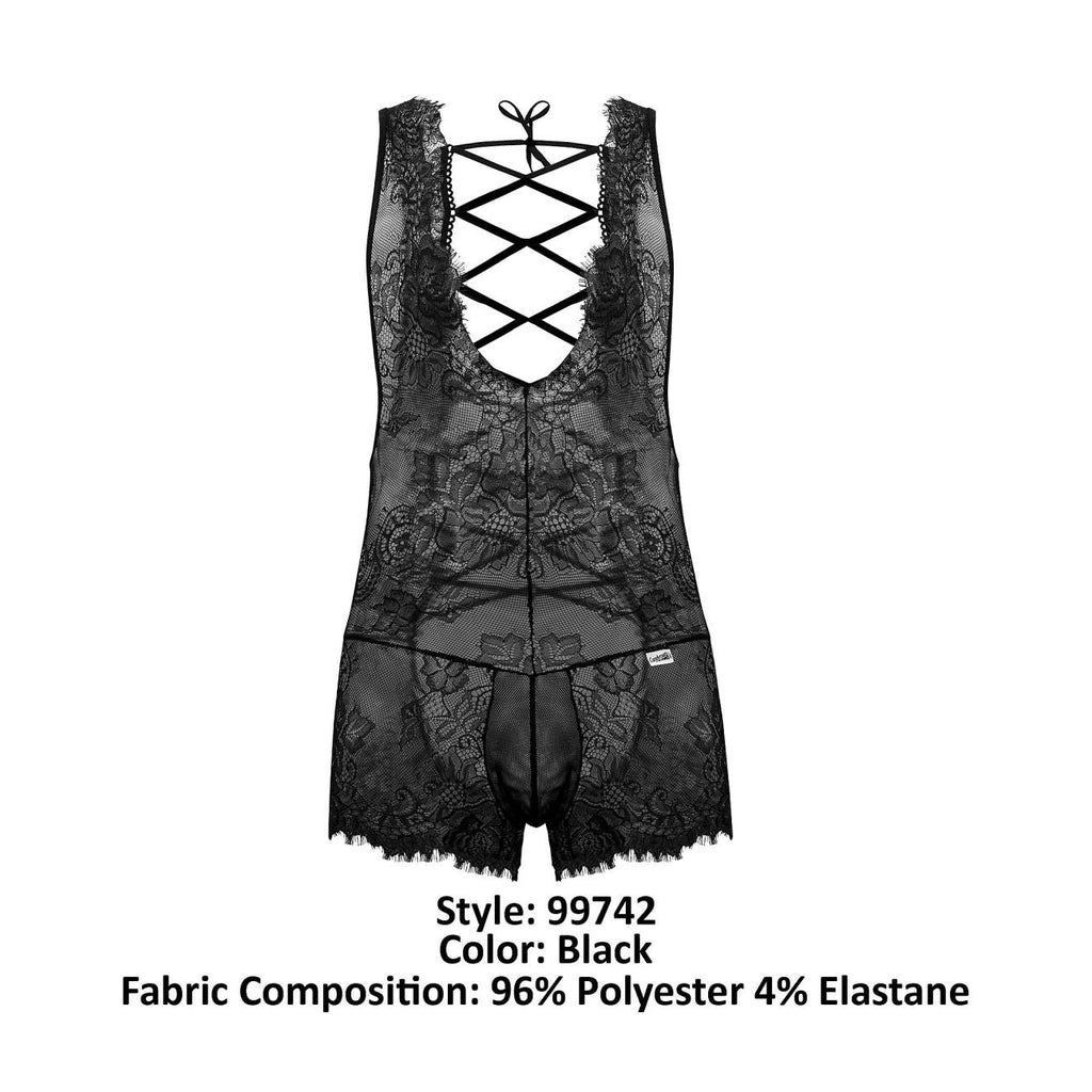 CandyMan Lace Bodysuit - Black