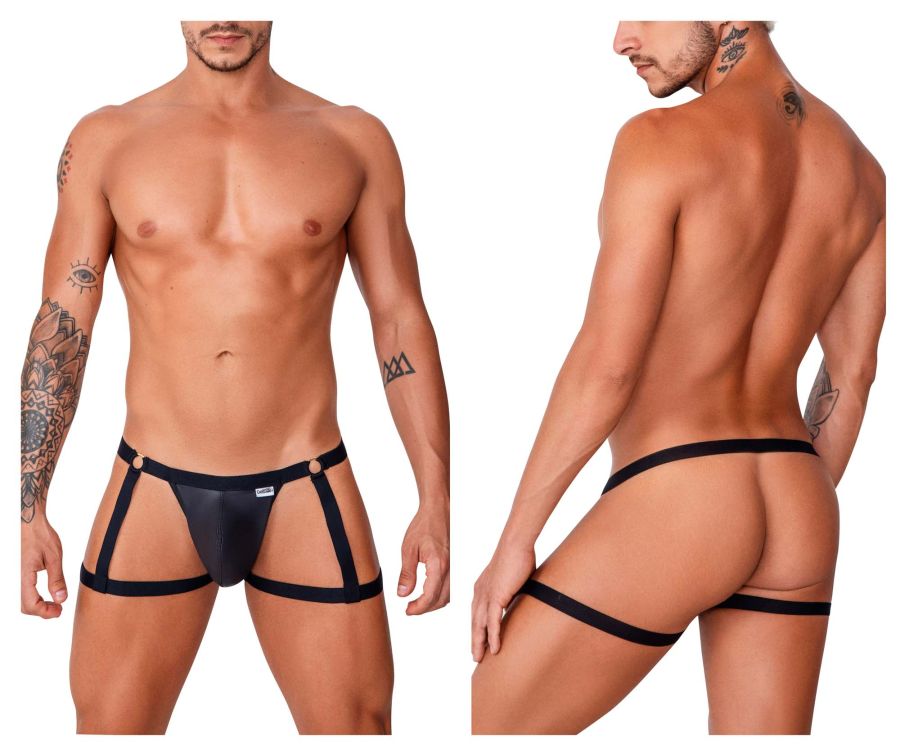 CandyMan Garter Jockstrap - Black