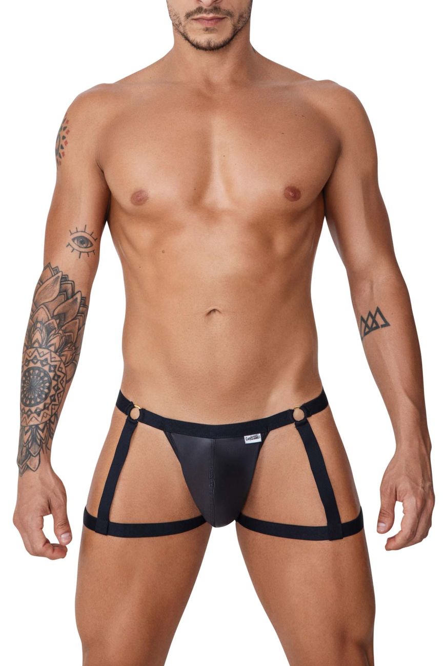 CandyMan Garter Jockstrap - Black