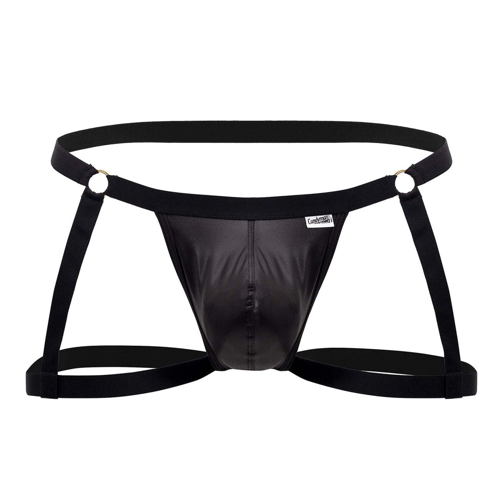 CandyMan Garter Jockstrap - Black